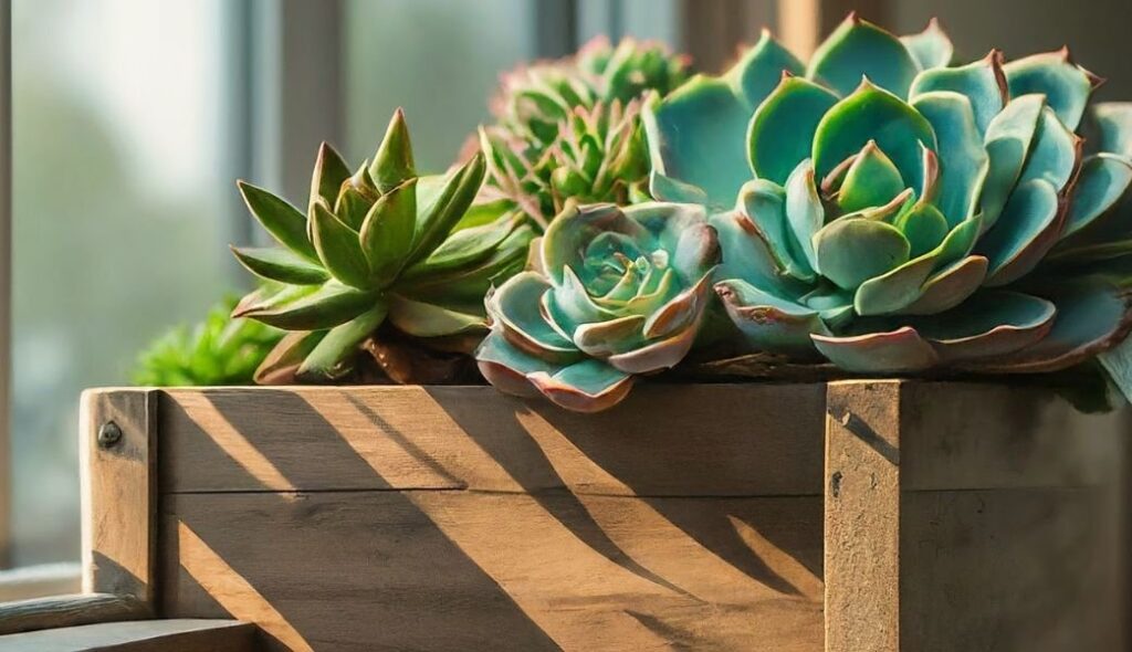 Beautiful plants in bright sunlight